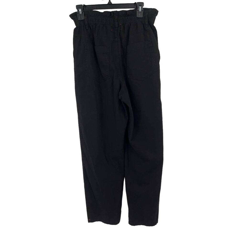 Xirena Pans Cotton Twill Paper Bag Ankle Pants Black size Medium M - Picture 3 of 4